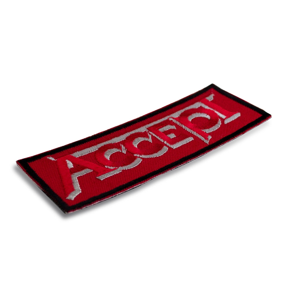 Нашивка с вышивкой ACCEPT Red Logo 0