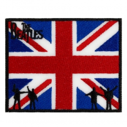 нашивка с вышивкой BEATLES 2 с британским флагом
