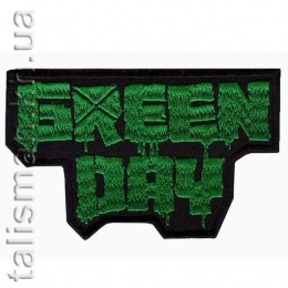 Нашивка з вишивкою GREEN DAY 2 зелений