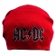 Шапка біні з вишивкою AC/DC Logo червона 0