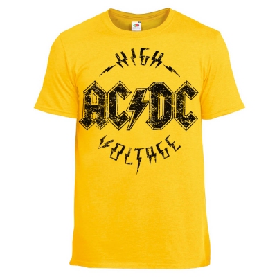 Футболка AC/DC High Voltage жовта