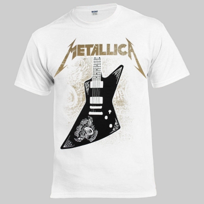 Футболка METALLICA Papa Het guitar біла
