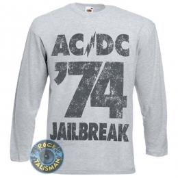 футболка длинный рукав AC/DC 74 Jailbreak меланжевая 