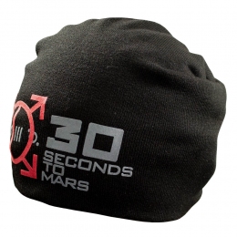 шапка бини с принтом 30 SECONDS TO MARS