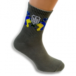 Шкарпетки Тризуб з жовто-синіми прапорами р40-42