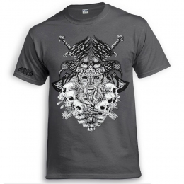 Футболка Viking Skulls With Axes Графітовий