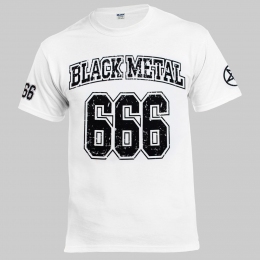 Футболка BLACK METAL 666 біла