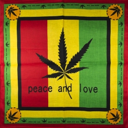 бандана BAN-097 Peace and Love Cannabis