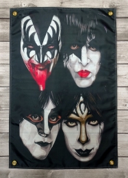 Прапор Kiss - faces 60х90 см